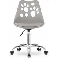 Leobert Chaise pivotante Valora PRINT Grise - Chaise pivotante grise simple et compacte