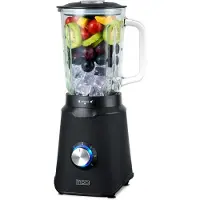 Moa Blender - - 1000W - Pichet en verre 1,5L - 3 vitesses + Pulse - Acier inoxydable