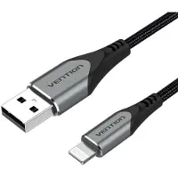 Vention Câble USB 2.0 A vers Lightning 1M gris en alliage d'aluminium Type