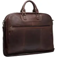 The Chesterfield Brand Cuir sac de voyage Travelbag Josh Brown marron foncé