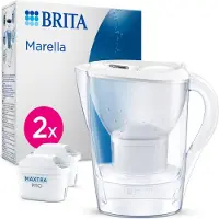 Brita Carafe Filtrante Marella 24 L - Blanc Froid Inclut 2 Filtres À Eau Maxtra Pro