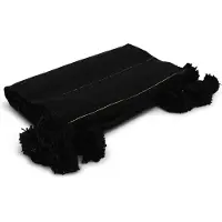 Safaary Couvre-lit marocain noir avec pompons dorés Irna