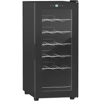HOMCOM 800-196V90BK refroidisseur à vin Pose libre Noir 18 bouteilles