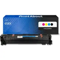 PrintAbout Toner compatible pour HP 658X (W2000/01/02/03X) - 4 couleurs - Grande capacité - Multipack
