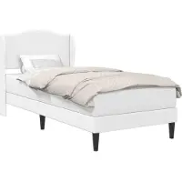 vidaXL Cadre de lit avec tête de lit Blanc 90 x 200 cm Simili cuir