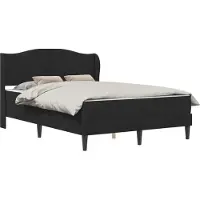 vidaXL Cadre de lit avec tête de lit Noir 160 x 200 cm Velours