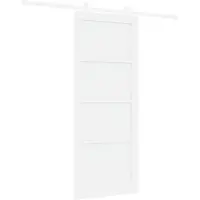 vidaXL Porte coulissante blanche 83 x 202 cm Bois de pin massif