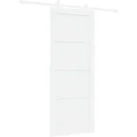 vidaXL Porte coulissante blanche 83 x 202 cm Bois de pin massif