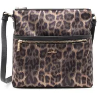 L.credi sac à épaule bandoulière Salena Crossbodybag Braun / Mix brun