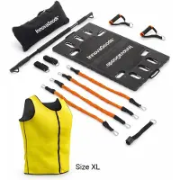InnovaGoods Kit de système d'entraînement portable avec guide d'exercices et gilet de sport sauna pour homme XL
