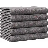vidaXL , couvertures de déménagement, 5 pièces, gris, 150 x 200 cm, tissu