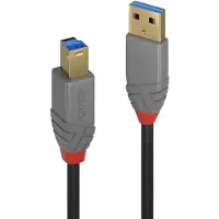 Lindy 36742 câble USB 2 m USB 3.2 Gen 1 (3.1 Gen 1) USB A USB B Noir, Gris