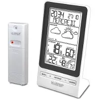 La Crosse Technology - WS6819 Station Météo avec Prévision Alertes de Température et Indice de Confort - Noir