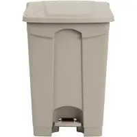 Jantex Poubelle de cuisine à pédale beige 45 L