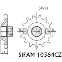 Sifam Pignon De Sortie De Boite Pour Scooter Peugeot 50 Scoper 17 Dents Pas 428 Neuf