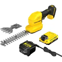 Stanley Taille-haie et cisaille à gazon sans fil + batterie 2Ah + chargeur - - STCSS20D1-QW - 18V - Lames interchangeables
