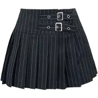 Banned Jupe courte Gothic de - Jupe Sisterhood - XS - M - pour Femme - noir/blanc - Taille S