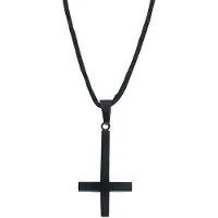 EtNox Collier Gothic de - Croix - pour Unisexe - noir - Taille Standard