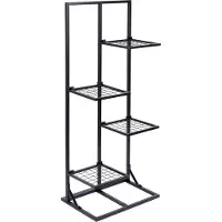 Orion Support à fleurs avec 4 étagères 40x27x102 cm noir