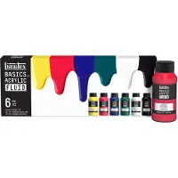 Winsor & Newton Basics acrylic fluid set 6x118ml row (118 ml)