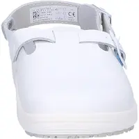 ABEBA Chaussure professionnelle blanche Gr.37 cuir lisse, talon/courroie de cou-de-pied (OB, 37)