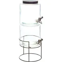 Atmosphera Dystrybutor do napojów z kranikiem i stojakiem, podwójny, 3.2 L, Distributeur de boissons, Transparent