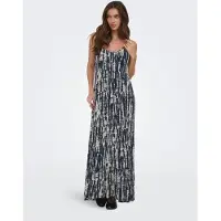 ONLY Robe d’été 'ONLMATEA' bleu marine / gris clair