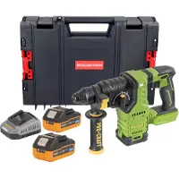 Procraft PHA30bb Marteau perforateur sans fil 20 V 2,8 J SDS plus Brushless + 2x batterie 4,0 Ah + chargeur + boîte à outils RHINO
