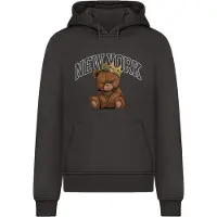 Mister tee New York Crowned Bear Hoodie Noir 3XL Homme