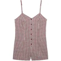 Superdry pour femme. W8012138A Combinaison cami vichy rouge (S), Casuel, Coton