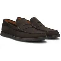 BOSS Mocassins en cuir suédé avec finition Penny logo