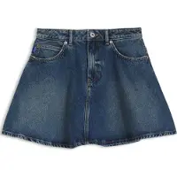 HUGO Jupe courte taille haute en denim bleu