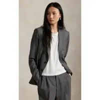 Ralph Lauren pour femme. 211971389001 Blazer en laine mélangée gris (42), Casuel, Classique