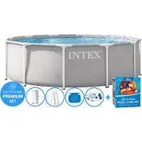 Intex Ø 366 x 99 cm Set piscine Prism Frame PREMIUM – ronde