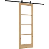 vidaXL Porte coulissante ORKDAL, 73,5 x 198,5 cm, en bois massif de pin et verre