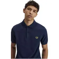 Fred perry pour homme. M6000 Polo bleu M6000 uni (XXL), Casuel, Coton, Manche courte