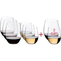 Riedel - Ensemble de verres "The O" pour vin, modèle Tumbler, idéal pour Cabernet/Merlot et Viognier/Chardonnay. Offre spéciale : achetez 8, payez 6