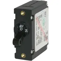 Blue Sea Systems Ac/dc Single Pole Magnetic World Circuit Breaker Switch 5a Noir