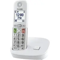Panasonic KX-TGU410EXW, téléphone DECT, combiné sans fil, haut-parleur, identification de l'appelant, blanc