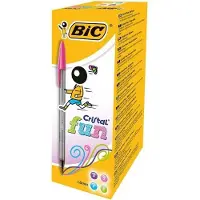 BIC Cristal large Bleu, Vert, Rose, Violet Stylo à bille 20 pièce(s) (20x)