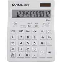 MAUL MXL 12 - Calculatrice de bureau - 12 chiffres - panneau solaire, pile - blanc