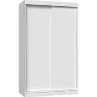 Topeshop IGA 120 BIEL B KPL Schlafzimmer-Schrank 7 Regale 2 Tür(en) Weiss Garderobe