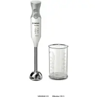 Bosch MSM 66110 Mixeur plongeant, boîtier plastique, 600 watts, réservoir de 0,8 l, 2 vitesses