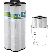 Vevor Cartouche de Filtre de Piscine Lot de 4 x 12 m² Cartouche Filtrante de Rechange de Spa Compatible avec Modèle Pentair CCP520