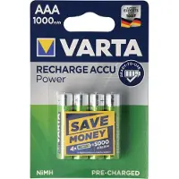 Varta 05703301404 1x4 Rechargeable Accu AAA Ready2Use NiMH 1000 mAh Micro