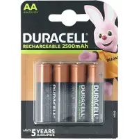 Duracell Recharge Ultra, NiMH, batterie rechargeable, AA, 2500 mAh, HR06, blister de 4, 1 pièce.
