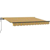 vidaXL , store enroulable jaune et gris, 250 x 200 cm, tissu