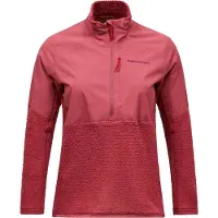 Peak Performance - Polaire zippée en Polartec Alpha - W Freelight Alpha Half Zip Wild Rouge pour Femme - Taille M