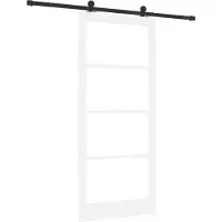 vidaXL Porte Coulissante Manuel Blanc 93 x 211 cm Bois et métal