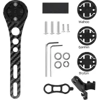 INF Support d'ordinateur de vélo en fibre de carbone pour Garmin, Wahoo, Bryton